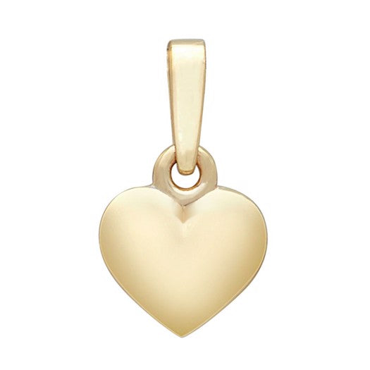 Siersbøl hjertevedhæng i 8 kt blankt guld, 10,9 x 9,8 mm.